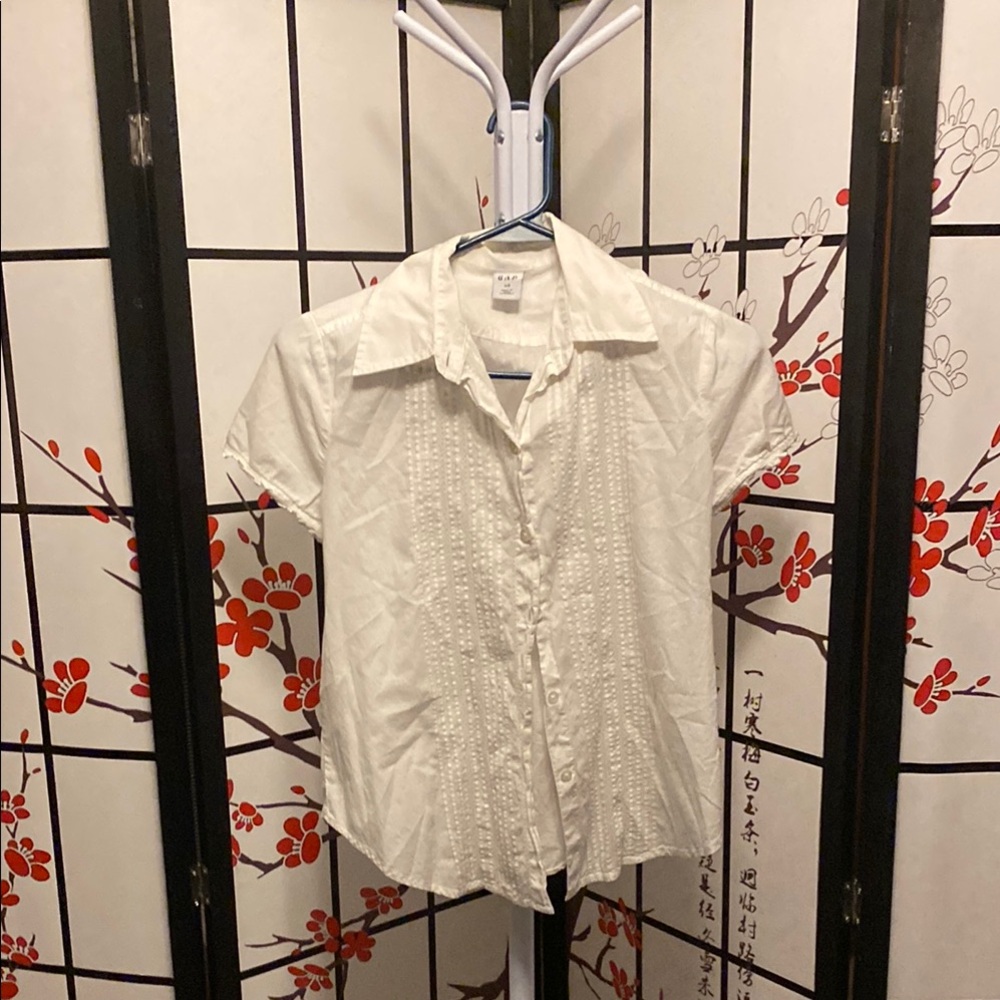 White Button-Up Blouse